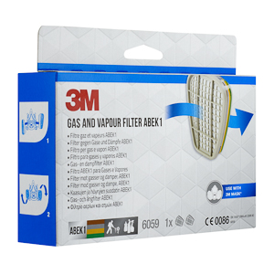3M Filter gegen Gase und Dämpfe ABEK1 grau #6059PRO1